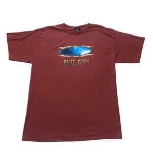 Vintage Giant Blue Fury Surfer Graphic T Shirt Mens XL Maroon Cotton Y2K